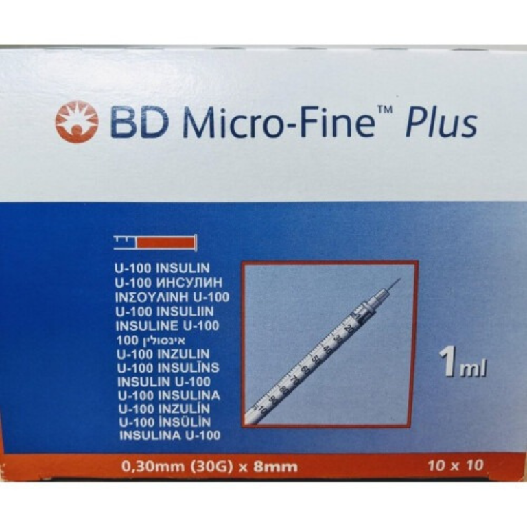 BD INSULIN NEEDLES 30G 1ML 13MM 100pcs